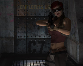 Картинка 3д+графика fantasy+ фантазия оружие девушка