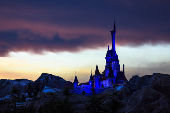 Картинка города диснейленд замок