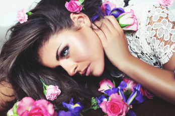 Картинка девушки -unsort+ лица +портреты девушка цветы