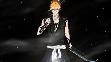 Картинка аниме bleach sword shinigami by inec dve blade is me kurosaki ichigo