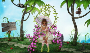 Картинка 3д+графика fantasy+ фантазия цветы