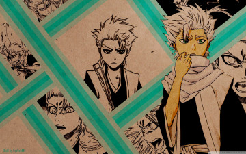 Картинка аниме bleach блич тоуширо хитцугая капитан 10 отряд шарф