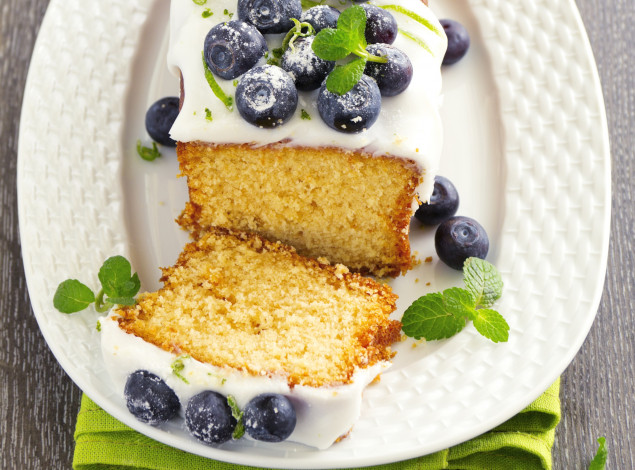 Обои картинки фото еда, пирожные,  кексы,  печенье, голубика, кекс