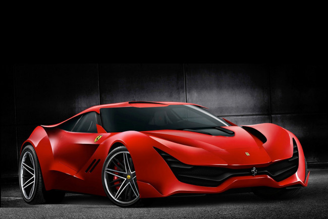 Обои картинки фото автомобили, 3д, ferrari