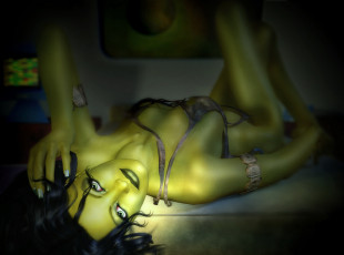 Картинка 3д+графика люди+ people взгляд девушка фон браслет