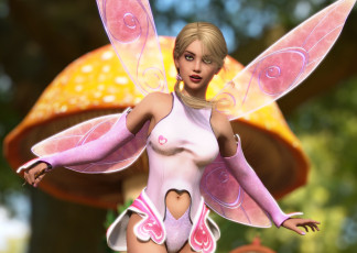 Картинка 3д+графика фантазия+ fantasy девушка взгляд фон