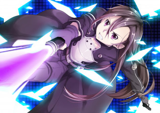 Картинка аниме sword+art+online девушка взгляд фон