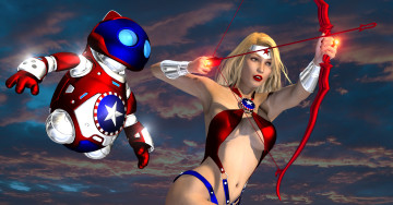 обоя 3д графика, фантазия , fantasy, о, фон, взгляд, девушка