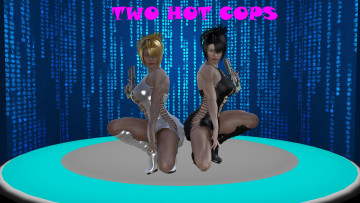 Картинка 3д+графика люди+ people пистолет взгляд девушки