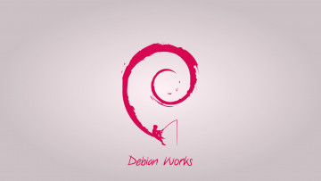 Картинка компьютеры debian логотип фон