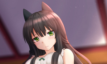 Картинка аниме urara+meirochou девушка взгляд фон