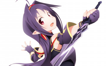 Картинка аниме sword+art+online девушка взгляд фон