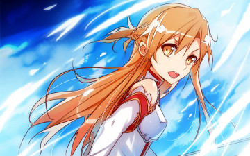 Картинка аниме sword+art+online девушка взгляд фон