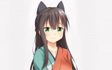 обоя аниме, urara meirochou, фон, взгляд, девушка