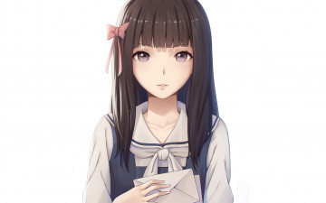 Картинка root+letter аниме unknown +другое фон взгляд девушка