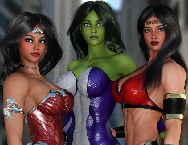 Обои картинки фото 3д графика, фантазия , fantasy, девушки, взгляд, фон