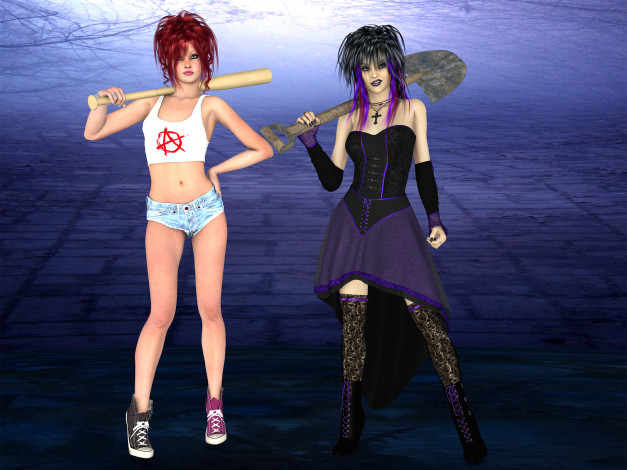 Обои картинки фото 3д графика, фантазия , fantasy, фон, взгляд, девушки