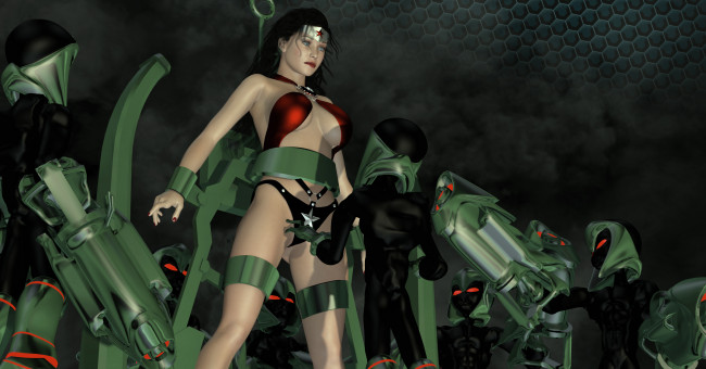 Обои картинки фото 3д графика, фантазия , fantasy, взгляд, фон, девушка