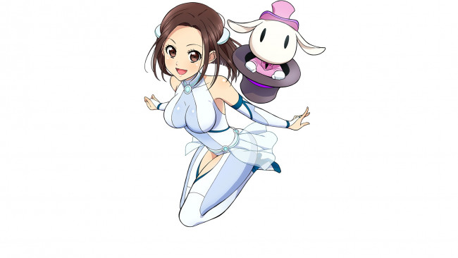 Обои картинки фото nazo no kanojo x, аниме, фон, взгляд, девушка