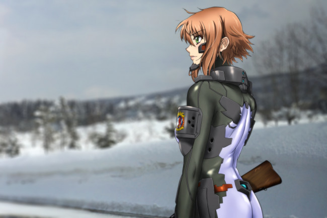 Обои картинки фото аниме, muv-luv alternative,  total eclipse, anett, hosenfeld