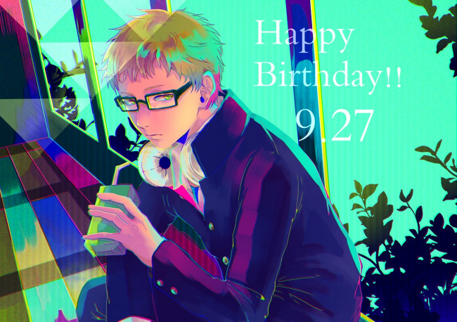 Обои картинки фото аниме, haikyuu, tsukishima, kei