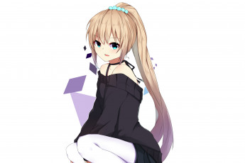 Картинка аниме unknown +другое+ взгляд фон девушка