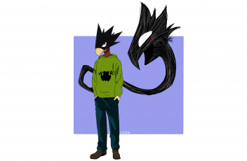 Картинка аниме boku+no+hero+academia tokoyami fumikage