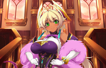 Картинка shingeki+no+bahamut +genesis аниме девушка взгляд фон