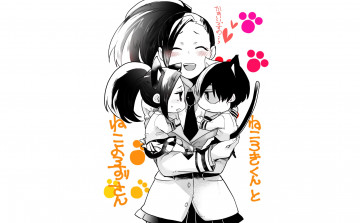 Картинка аниме boku+no+hero+academia boku no hero academia yaoyorozu momo todoroki shouto