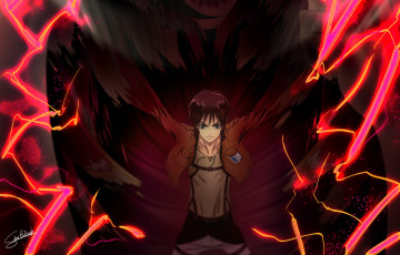 Картинка аниме shingeki+no+kyojin эрен