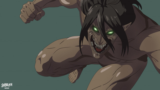 Обои картинки фото аниме, shingeki no kyojin, титан