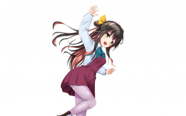 Обои картинки фото аниме, kantai collection, девушка, взгляд, фон