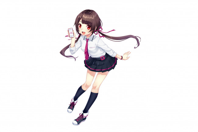 Обои картинки фото аниме, unknown,  другое , девушка, взгляд, фон