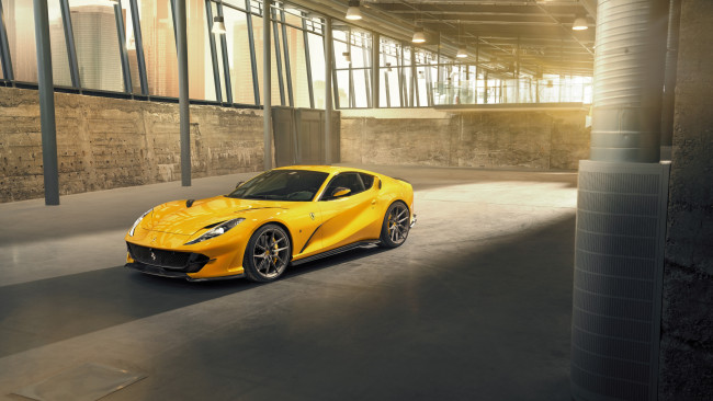 Обои картинки фото 2019 novitec ferrari 812 superfast, автомобили, ferrari, желтый, феррари, купе, 2019, novitec, 812, superfast, тюнинг