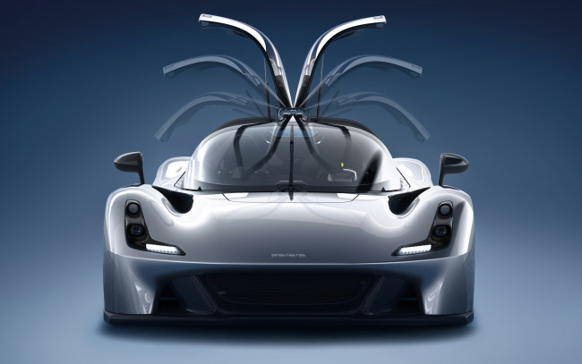 Обои картинки фото автомобили, -unsort, двери, серебристый, dallara, stradale