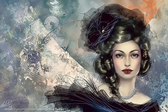 обоя календари, рисованные,  векторная графика, взгляд, лицо, девушка, calendar, 2020