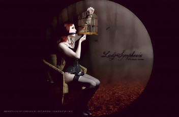 Картинка календари фэнтези клетка девушка кресло листья осень calendar 2020