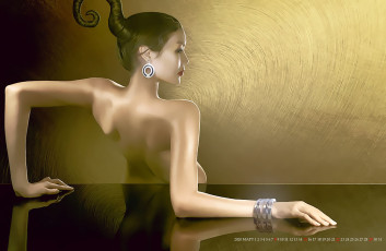 обоя календари, рисованные,  векторная графика, девушка, отражение, женщина, серьги, браслет, украшение, calendar, 2020