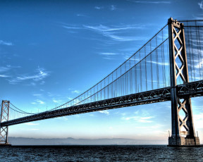 обоя города, сан-франциско , сша, мост, река