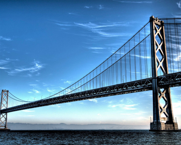 Обои картинки фото города, сан-франциско , сша, мост, река