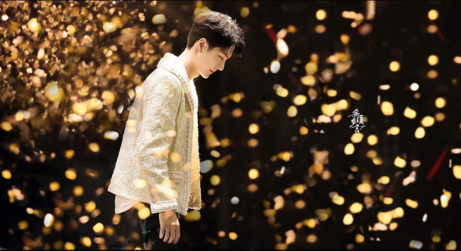 Обои картинки фото мужчины, wang yi bo, актер, певец, танцор, блестки