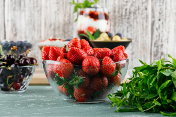 Картинка еда клубника +земляника