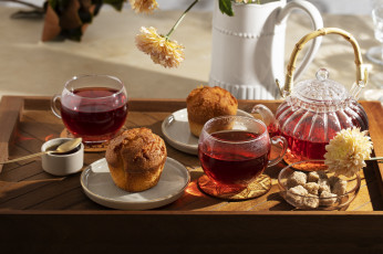 Картинка еда напитки +чай сахар чай кексы