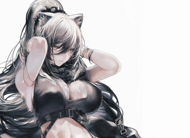 Обои картинки фото аниме, arknights, девушка, взгляд, поза