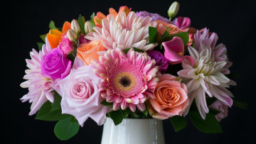 Картинка 3д+графика цветы+ flowers букет розы