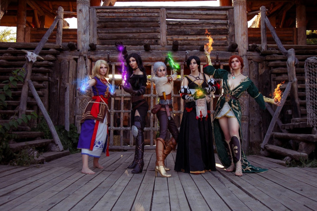 Обои картинки фото девушки, ольга кожевникова , lady bell, образы, косплей, наряды, костюмы, ведьмы, изба