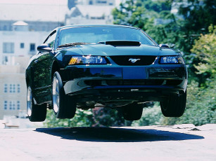 Картинка mustang 2001 bullitt gt автомобили ford