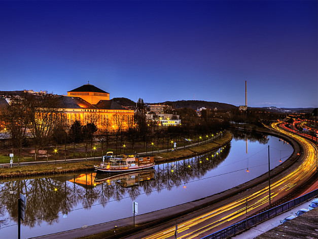 Обои картинки фото города, огни, ночного