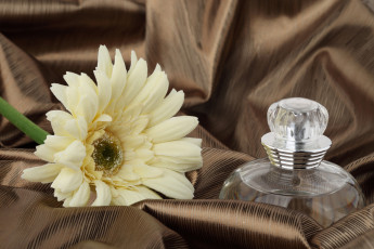 Картинка разное косметика духи флакон шелк гербера
