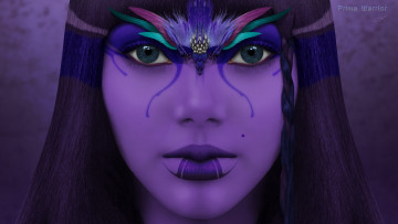 Картинка фэнтези девушки сиреневый глаза